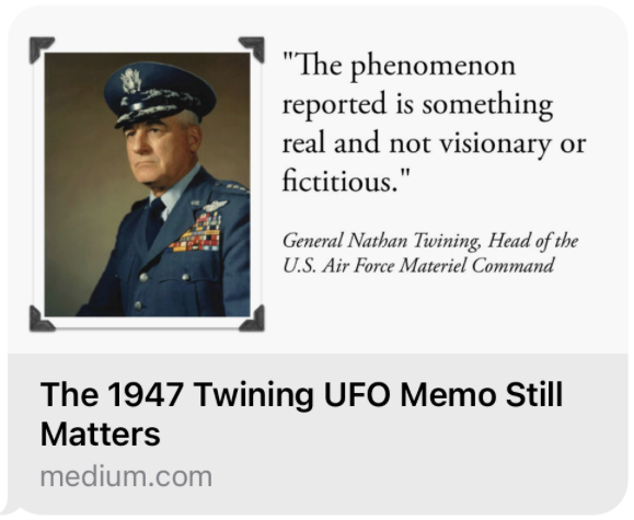 The Twining UFO Memo