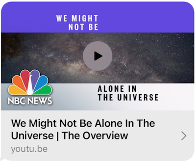 NBC NEWS: We Might Not Be Alone In The Universer